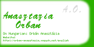 anasztazia orban business card